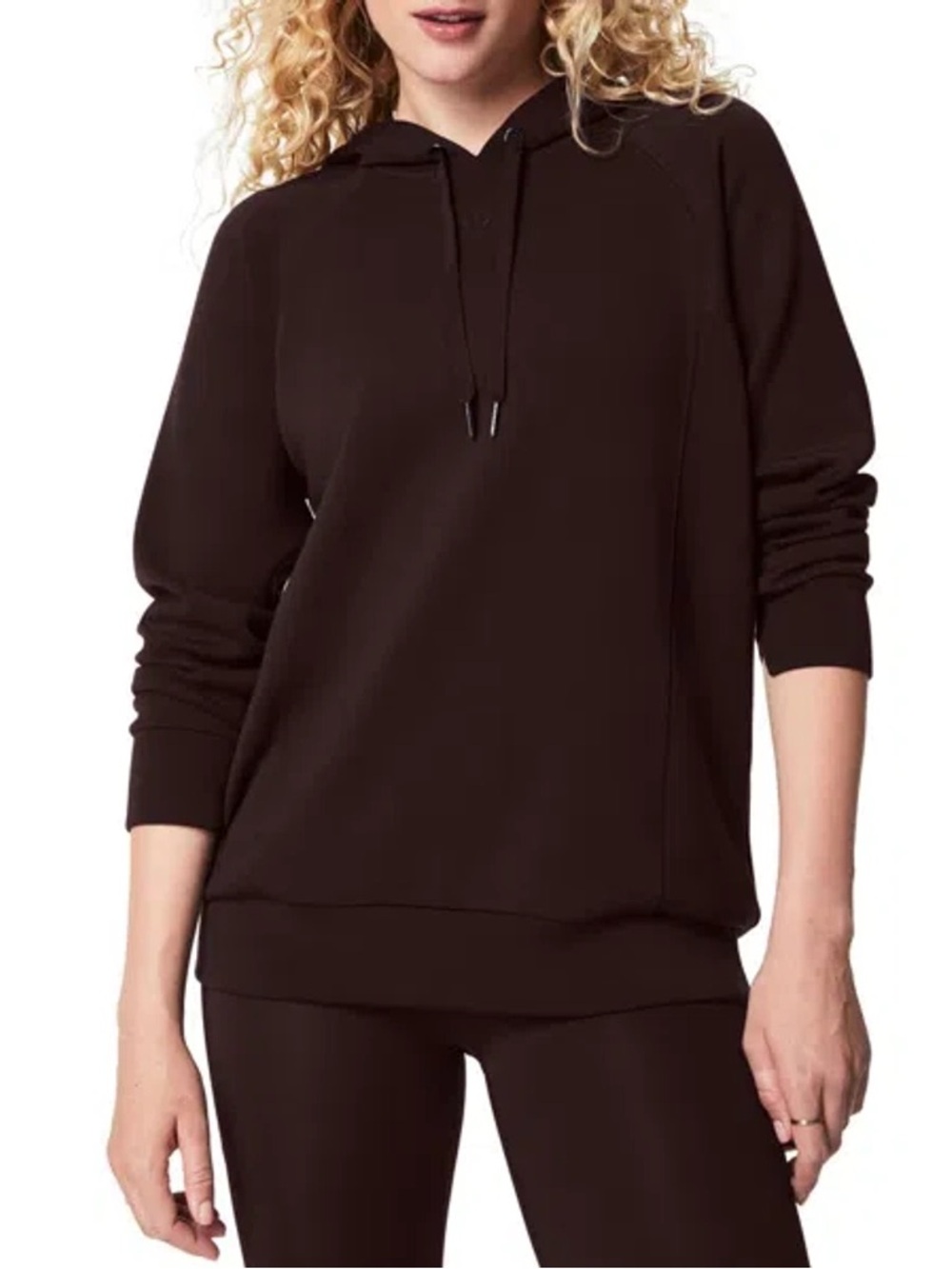 SPANX AirEssentials Long Hoodie in Truffle Brown, Size: S
